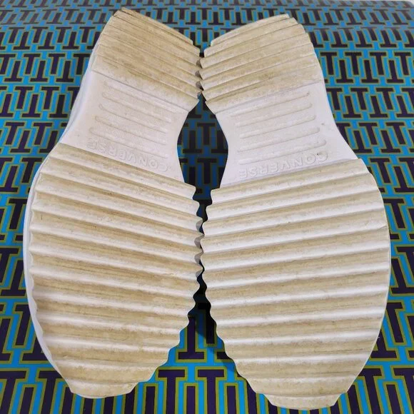 CONVERSE Platform White Canvas Sneaker Size 8.5 - Picture 9 of 12